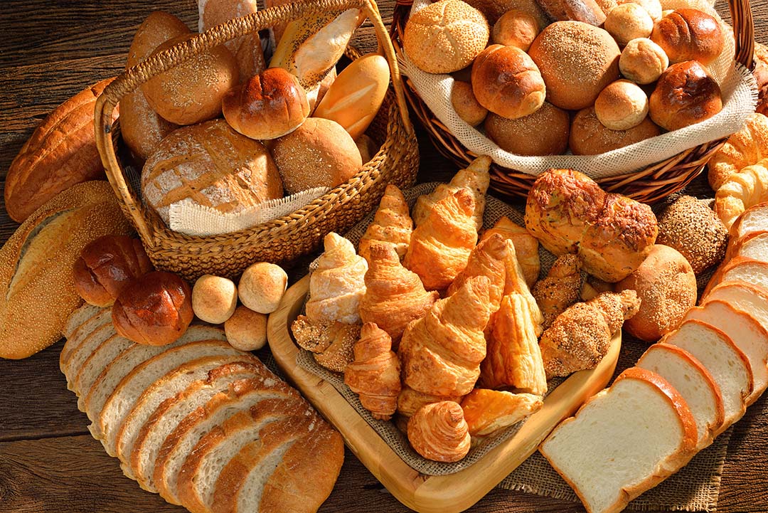 A variety of bread