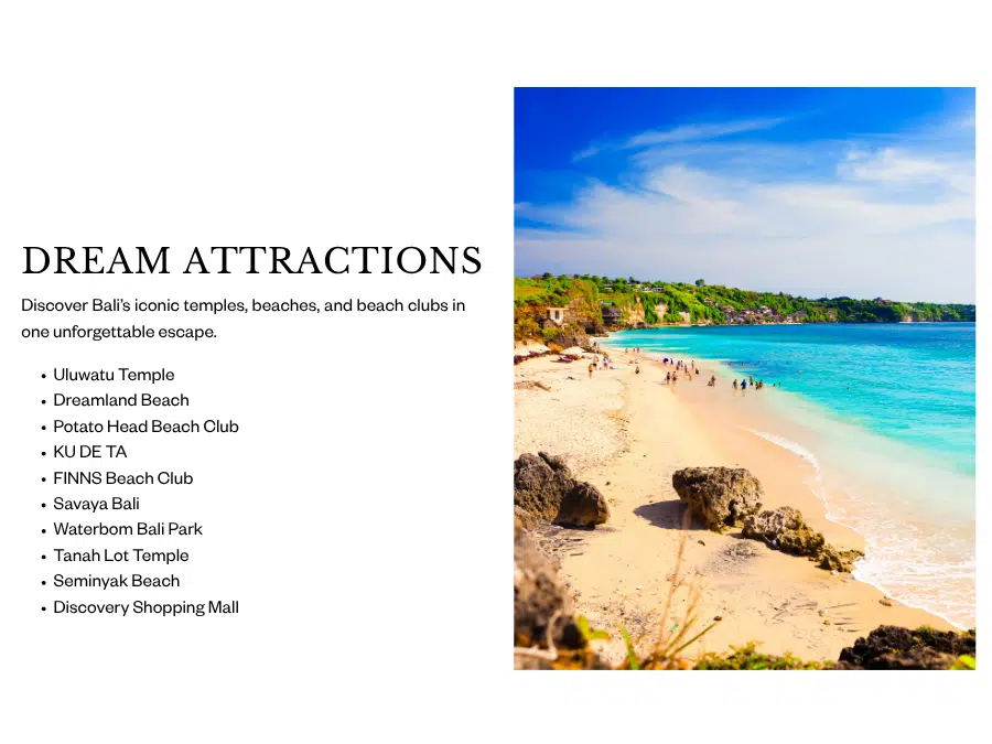 Dreamland Bali Attractions